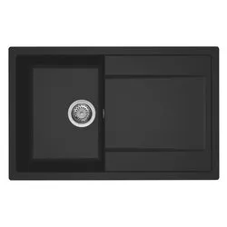 Lavello 1 vasca (79x50cm) LIFE 300 Nero Opaco LG230040 - immagine 1