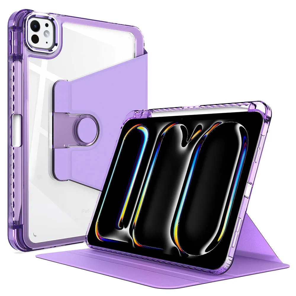 Custodia per Apple iPad Pro 11 (2024), Techsuit, Crystal Vision, Viola - immagine 1