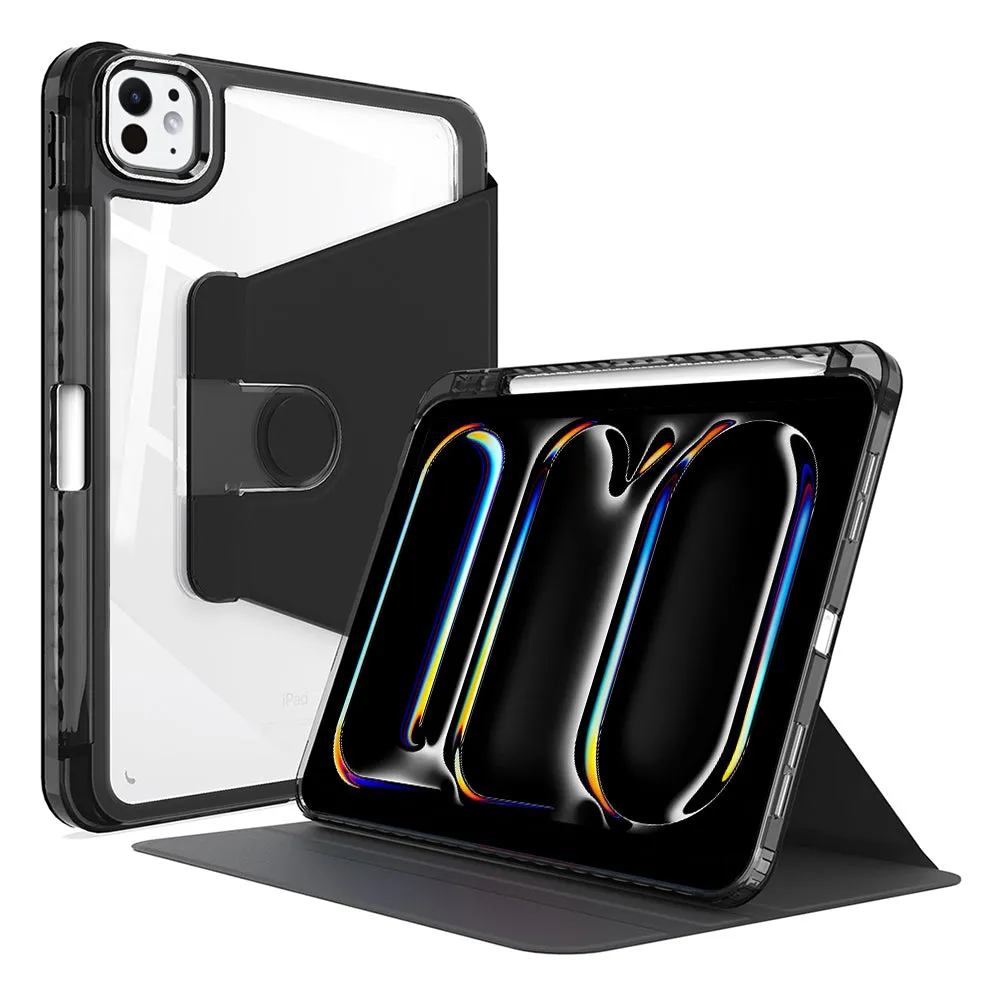 Custodia per Apple iPad Pro 11 (2024), Techsuit, Crystal Vision, Nera - immagine 1