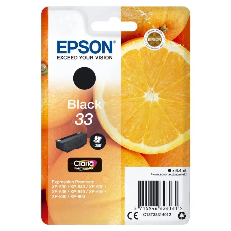 Epson Oranges Cartuccia Nero T33 Claria Premium - immagine 1