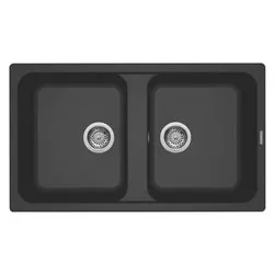 Lavello 2 vasche (86x50cm) LIFE 450 Antracite Opaco LG245059 - immagine 1