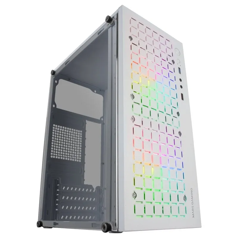 Minitorre USB 3.0 Mars Gaming MC-CORE FRGB con finestra bianca - immagine 1