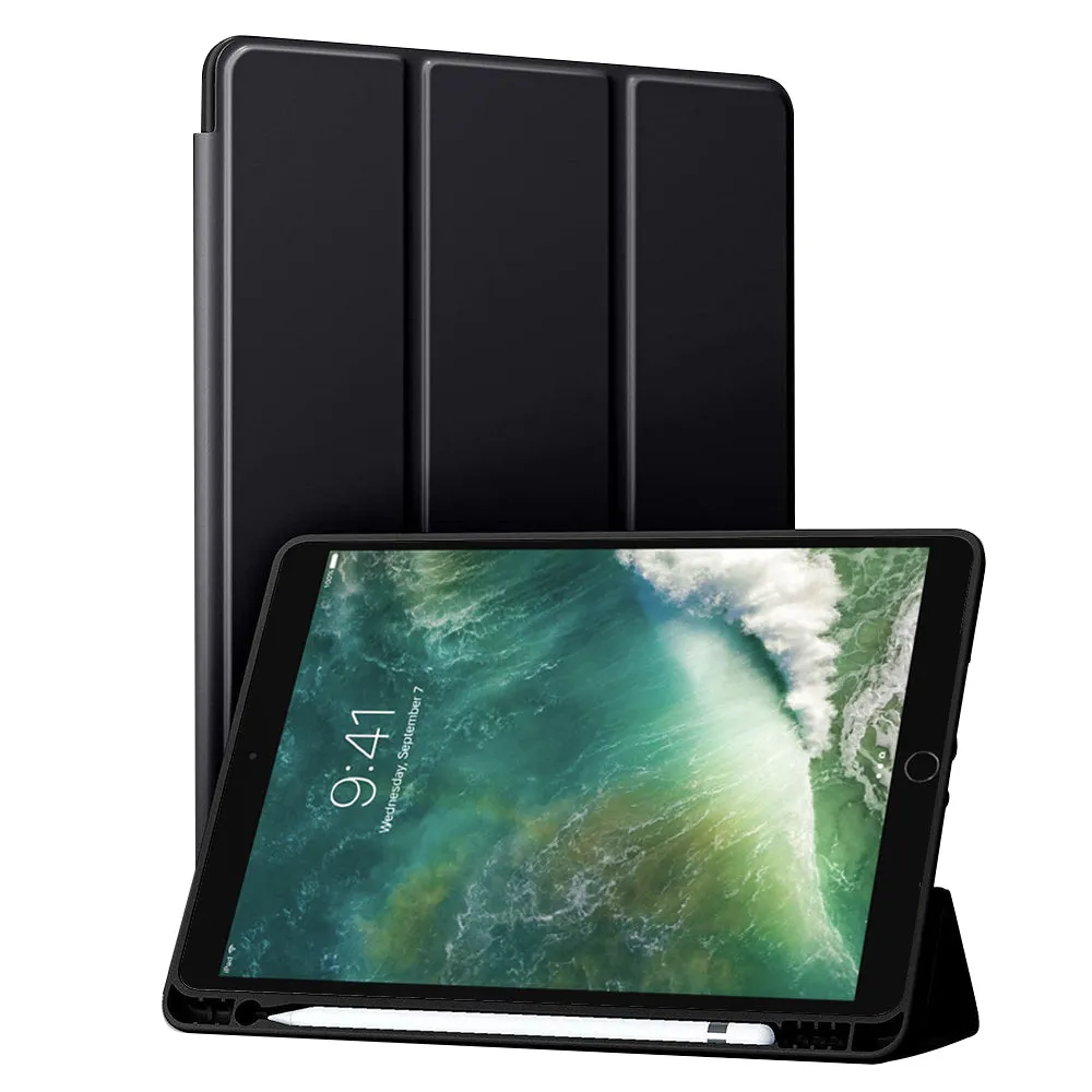 Custodia per Apple iPad Air (2019) / Pro 10.5 (2017), Techsuit, Flex Trifold, Nera - immagine 1
