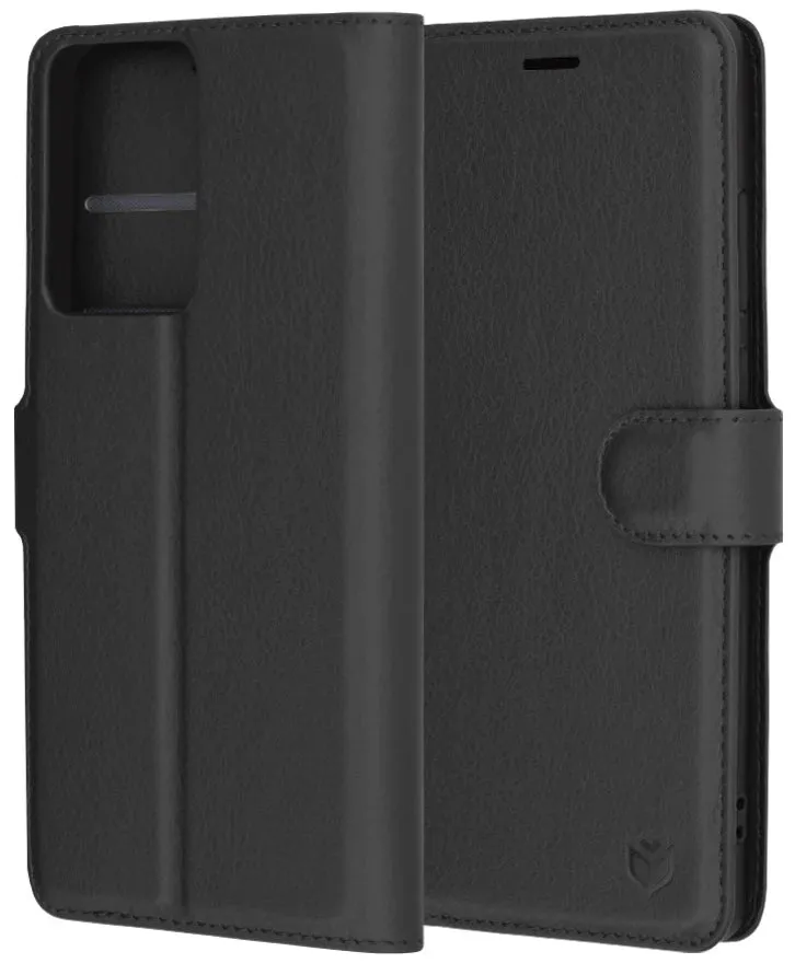 Custodia per Motorola Moto G85, Techsuit, Leather Folio, Nera - immagine 1