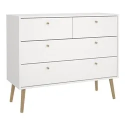 BODO Cassettiera 4 Cassetti White (100cm) Mobile KIT - immagine 1