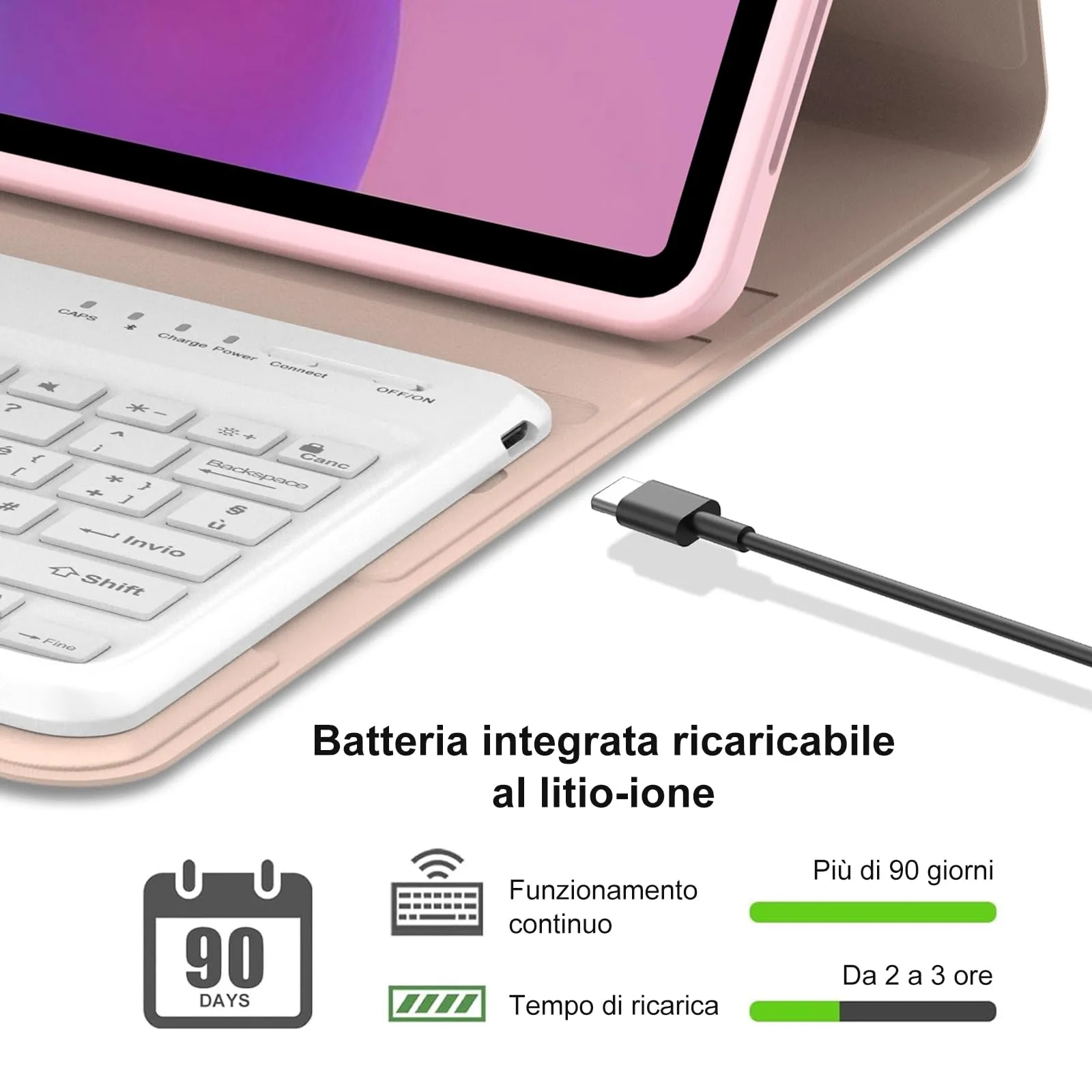 FOGARI Per Lenovo Idea Tab Pro 2025 12.7 Pollici Cover Tastiera - immagine 4
