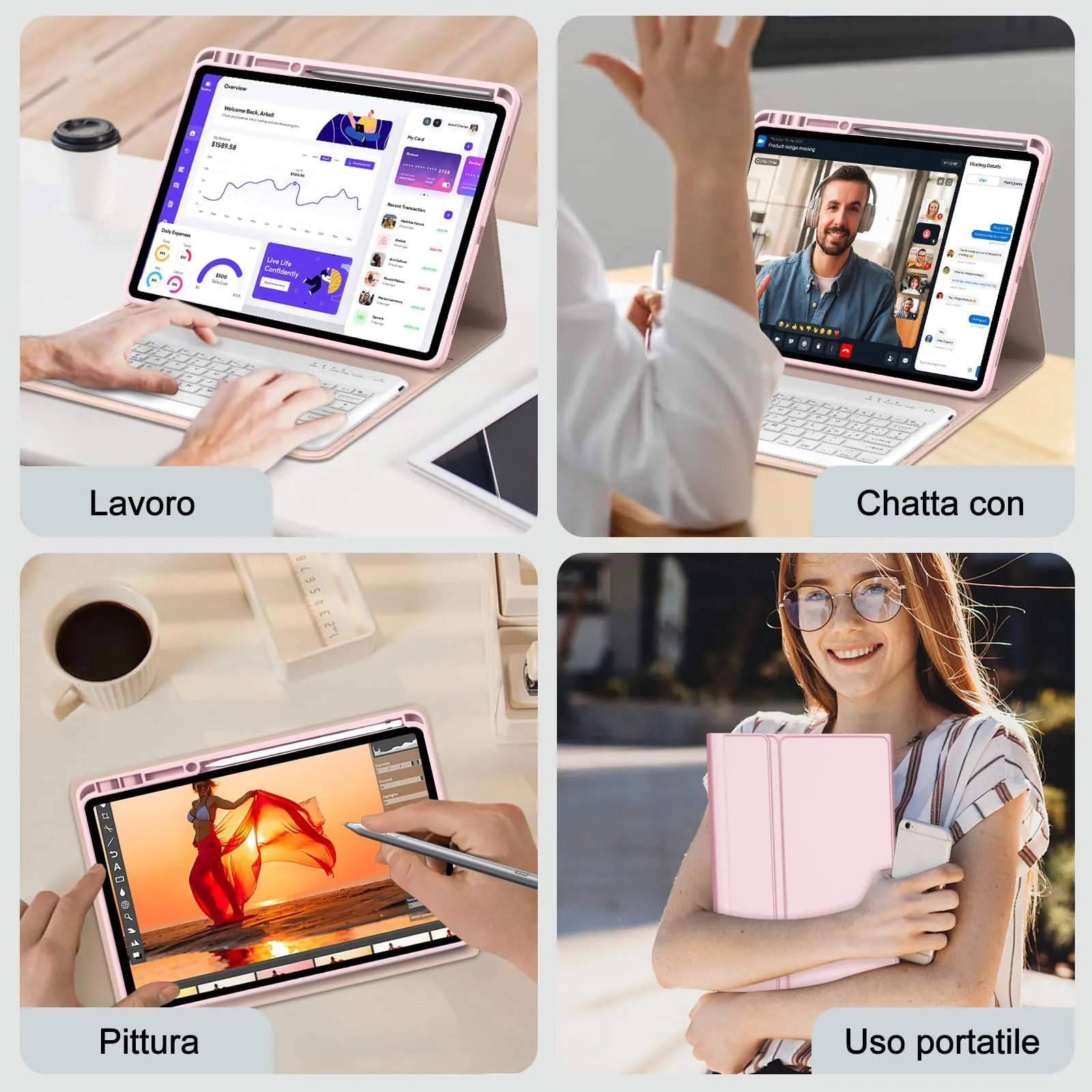 FOGARI Per Lenovo Idea Tab Pro 2025 12.7 Pollici Cover Tastiera - immagine 8
