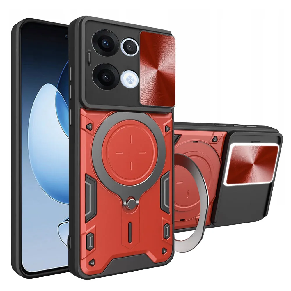 Custodia per Oppo Reno13, Techsuit, CamGuard Pro, Rossa - immagine 1
