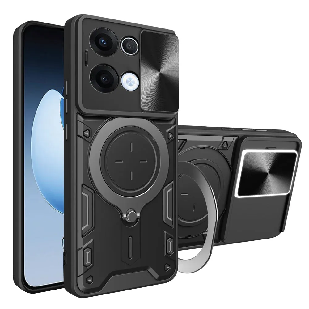 Custodia per Oppo Reno13, Techsuit, CamGuard Pro, Nera - immagine 1