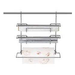 Porta rotolo barra sottopensile (33x19x36cm) 3P MONTI Cromo 900056 - immagine 1