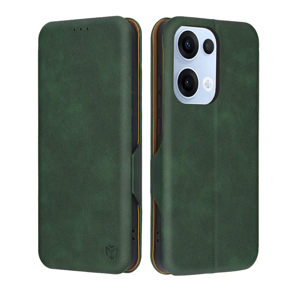Custodia per Oppo Reno13, Techsuit, Safe Wallet Plus, Verde - immagine 1