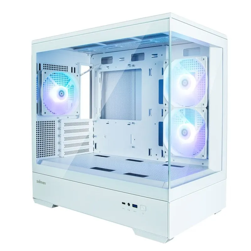 Zalman P30 Mini Tower in vetro temperato ARGB USB-C 3.2 Bianco - immagine 1