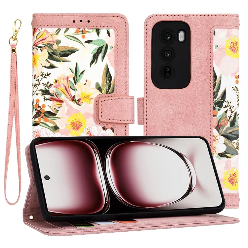 Custodia per Oppo Reno12 Pro, Techsuit, FlipCraft, Rosa - immagine 1