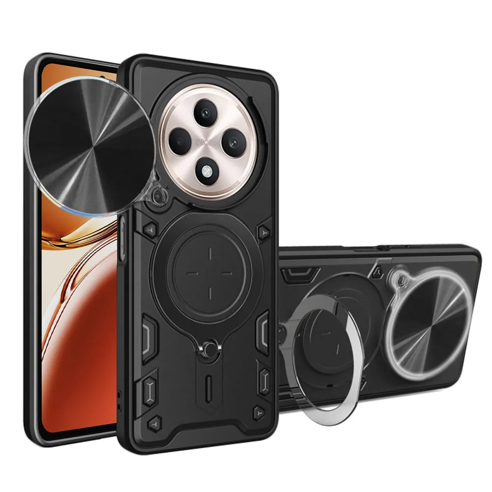 Custodia per Oppo Reno12 FS 5G / Reno12 FS 4G / Reno12 F 4G / Reno12 F, Techsuit, CamGuard Pro, Nera - immagine 1