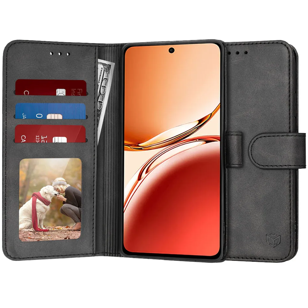 Custodia per Oppo Reno12 FS 5G / Reno12 FS 4G / Reno12 F 4G / Reno12 F, Techsuit, Diary Book, Nera - immagine 1