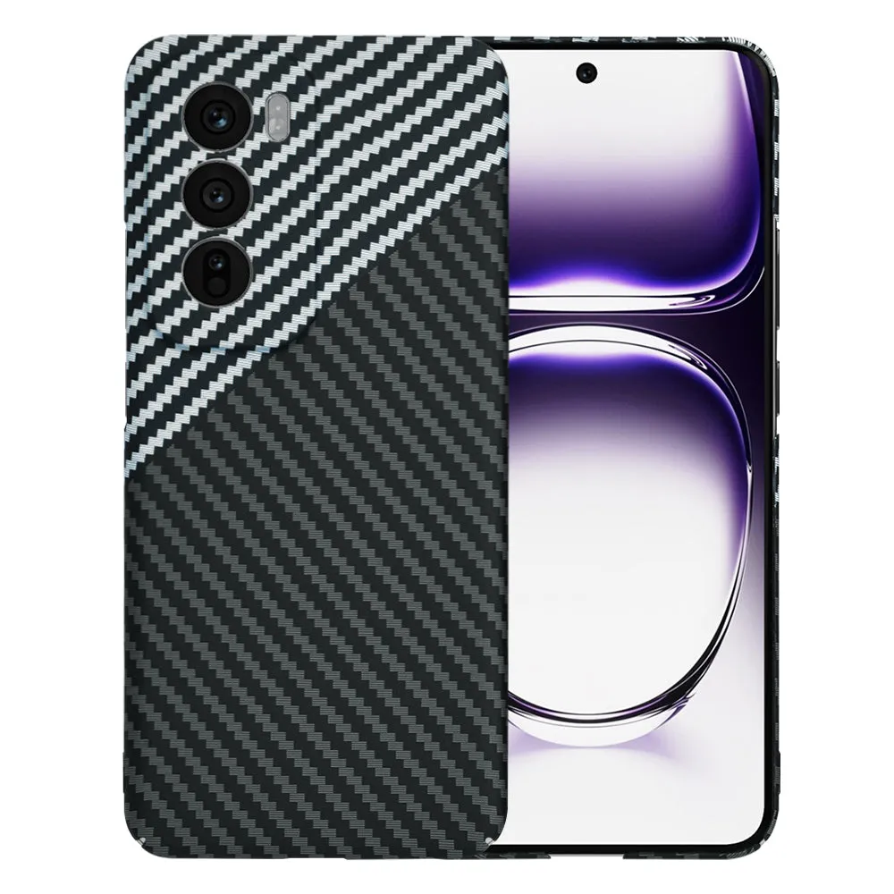 Custodia per Oppo Reno12, Techsuit, Carbonite FiberShell, Nero Grigio - immagine 1