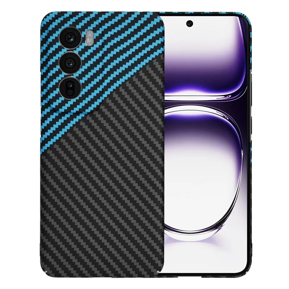 Custodia per Oppo Reno12, Techsuit, Carbonite FiberShell, Nero Bleu - immagine 1