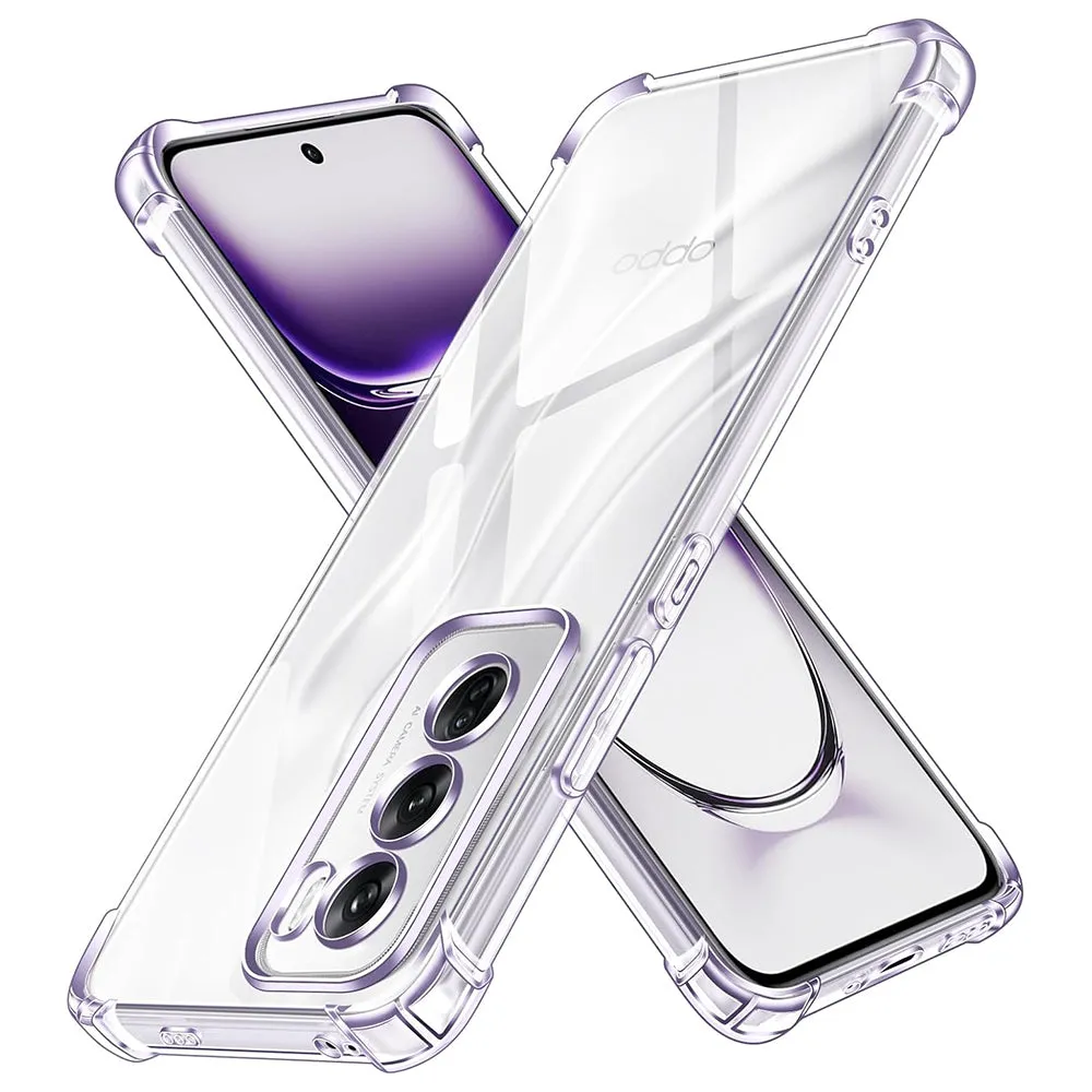 Custodia per Oppo Reno12, Techsuit, Shockproof Clear, Trasparente - immagine 1