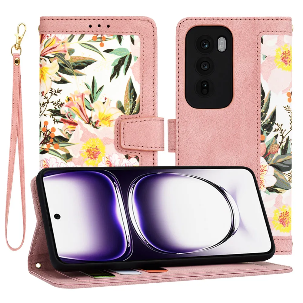 Custodia per Oppo Reno12, Techsuit, FlipCraft, Rosa - immagine 1