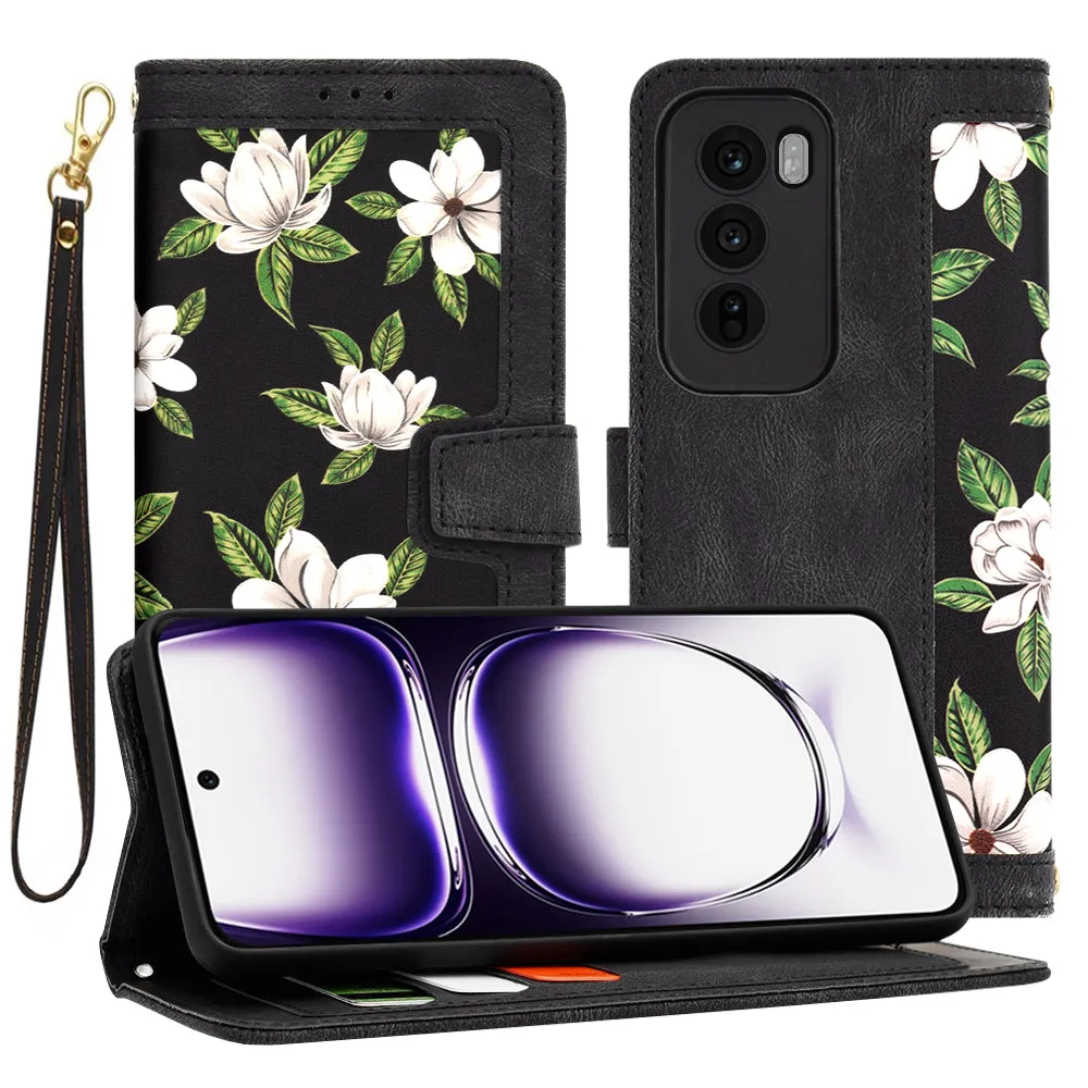 Custodia per Oppo Reno12, Techsuit, FlipCraft, Nera - immagine 1