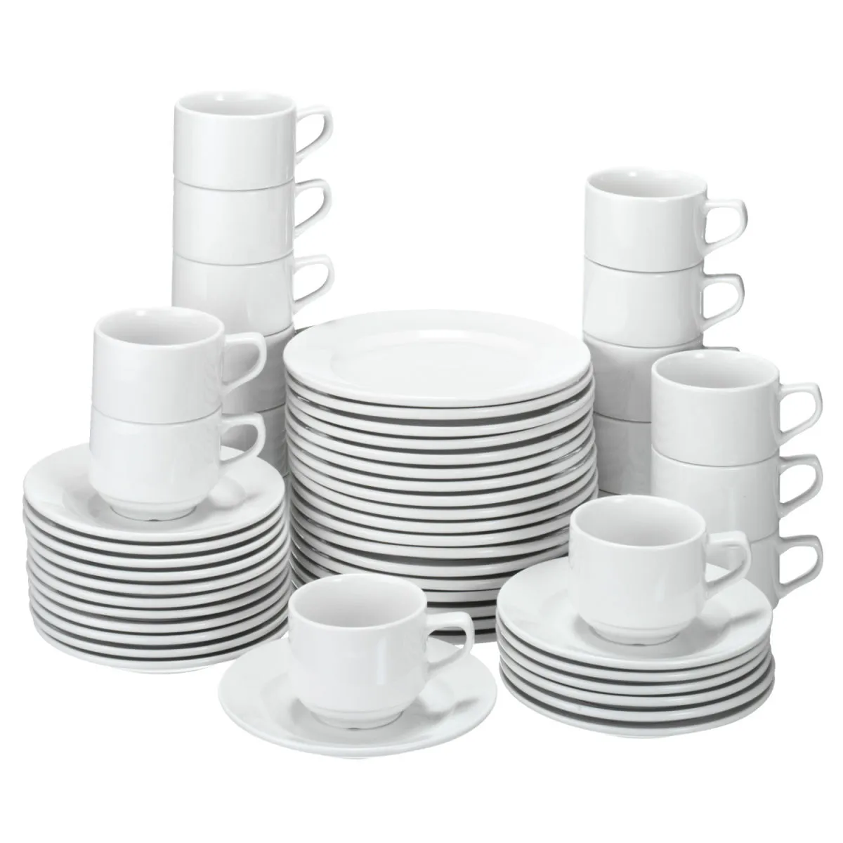 PULSIVA Confezione risparmio tazze Rondon Colazione 54 pezzi; bianco - immagine 1
