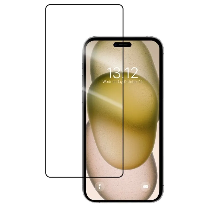 Pellicola protettiva in vetro temperato 3D PcCom Essential per iPhone 15 Pro - immagine 1