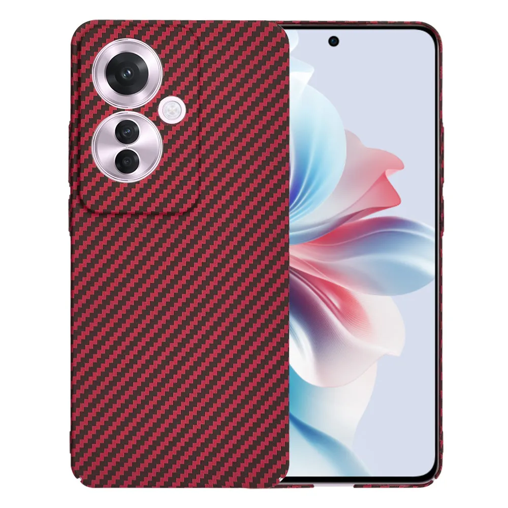 Custodia per Oppo Reno11 F, Techsuit, Carbonite FiberShell, Rossa - immagine 1