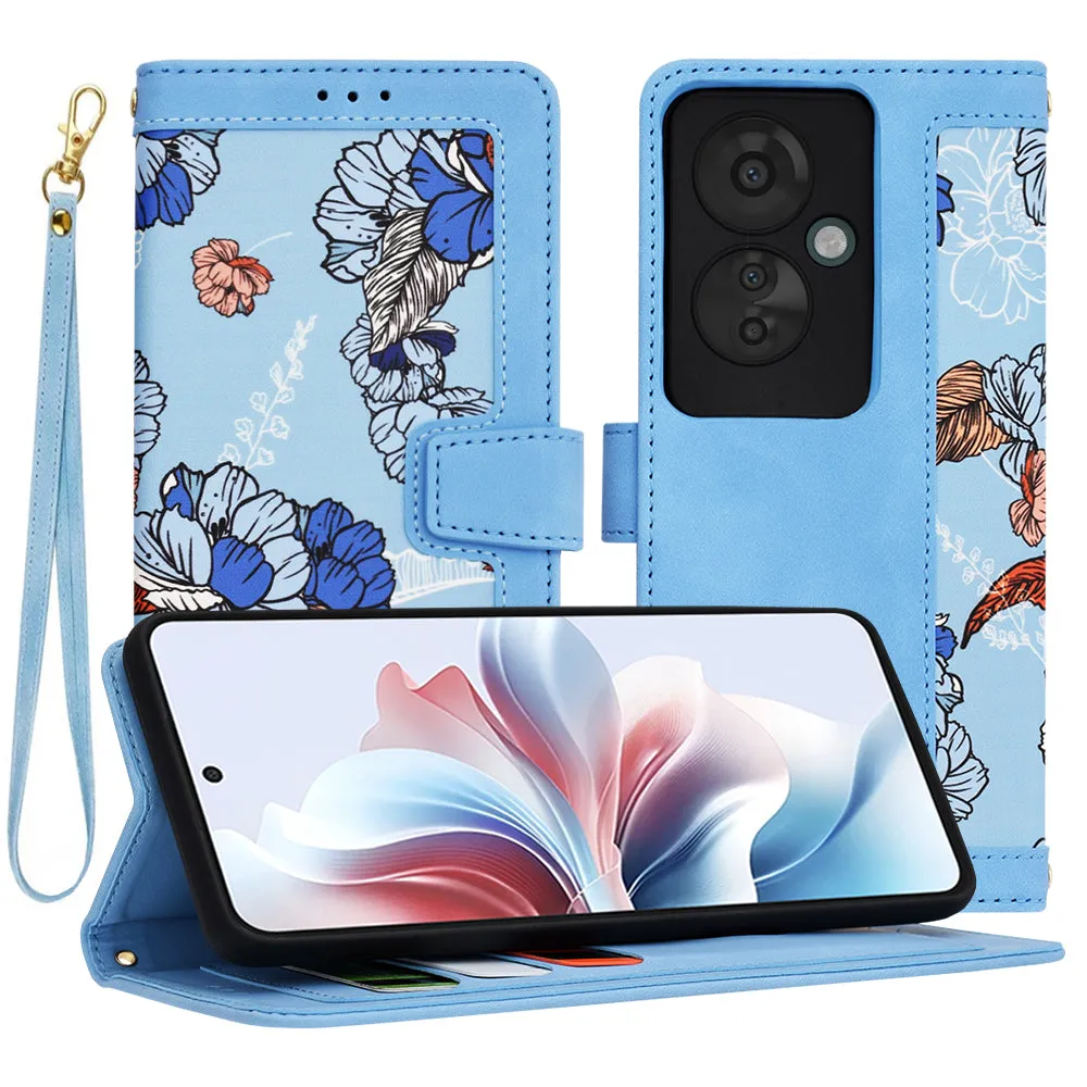 Custodia per Oppo Reno11 F, Techsuit, FlipCraft, Blu - immagine 1