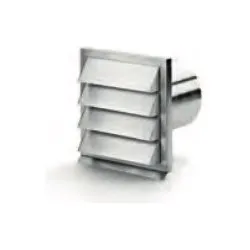 Griglia cappa (19x19cm) di evacuazione aria per tubi d.15 cm Silver AFGESTTR - immagine 1