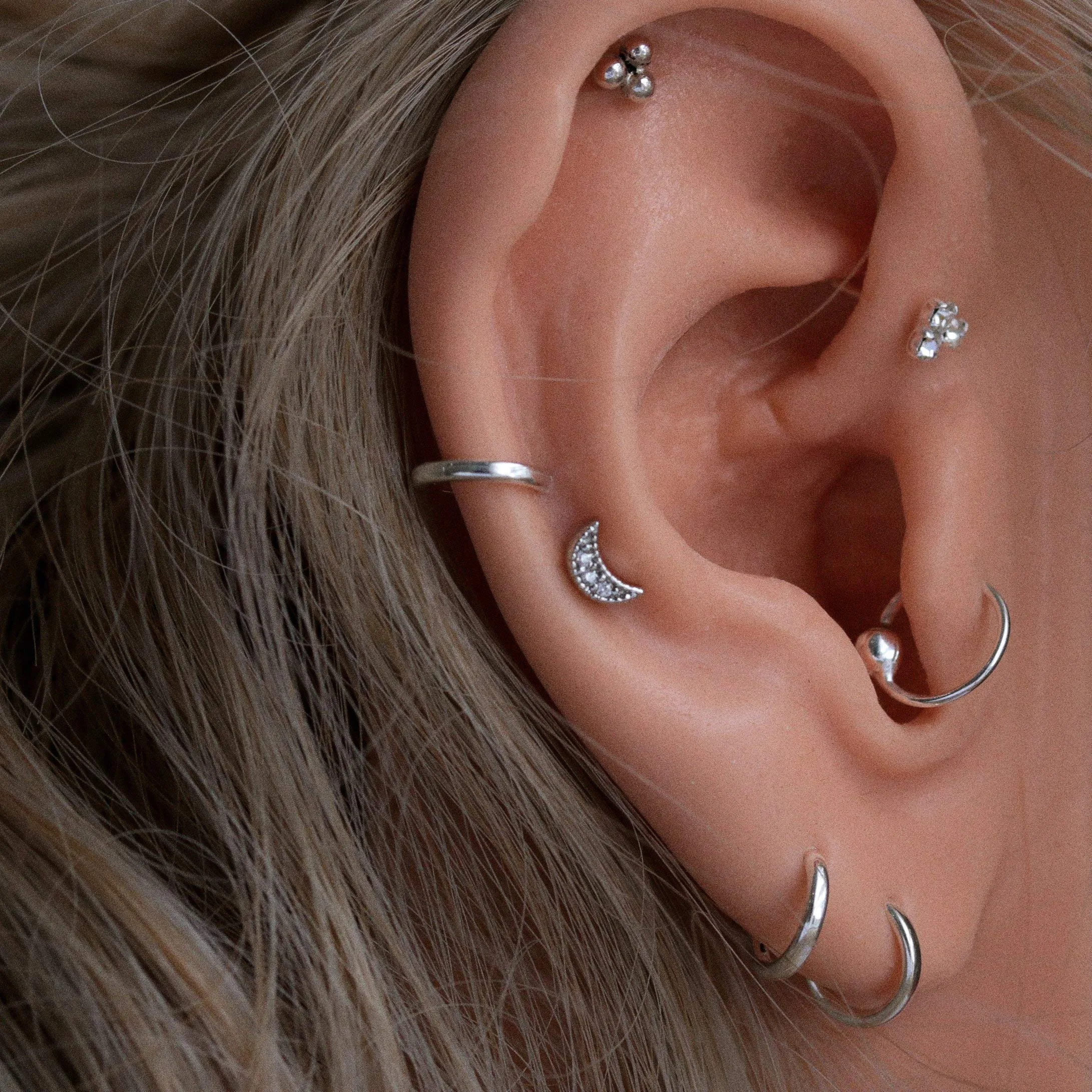 3 Paia Orecchini Cerchio Argento 925 per Donna, Orecchini Cerchio Piccoli Set Orecchini Donna Argento Orecchini Bambina Anallergici 6mm - immagine 4