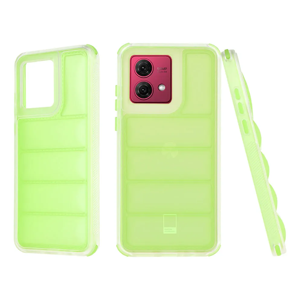 Custodia per Motorola Moto G84, Techsuit, Wave Shield, Verde - immagine 1