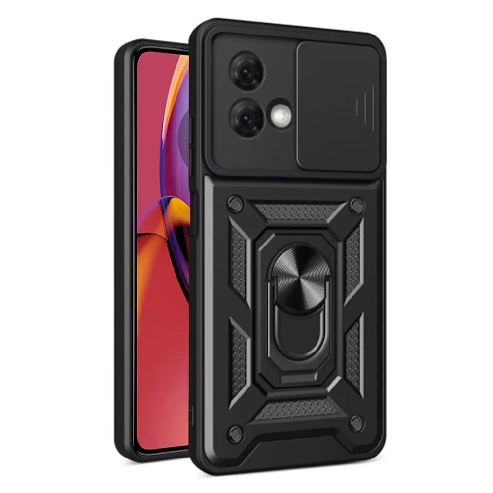 Custodia per Motorola Moto G84, Techsuit, CamShield, Nera - immagine 1