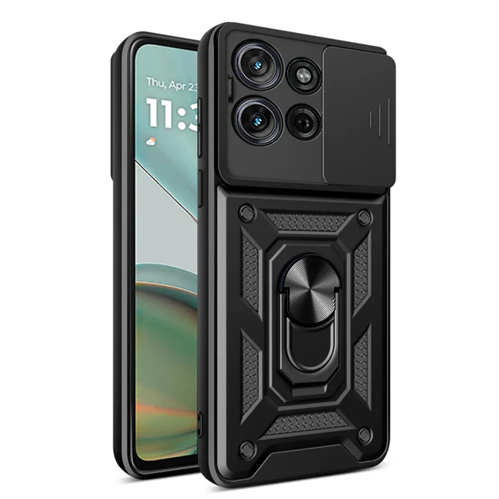 Custodia per Motorola Moto G75, Techsuit, CamShield, Nera - immagine 1