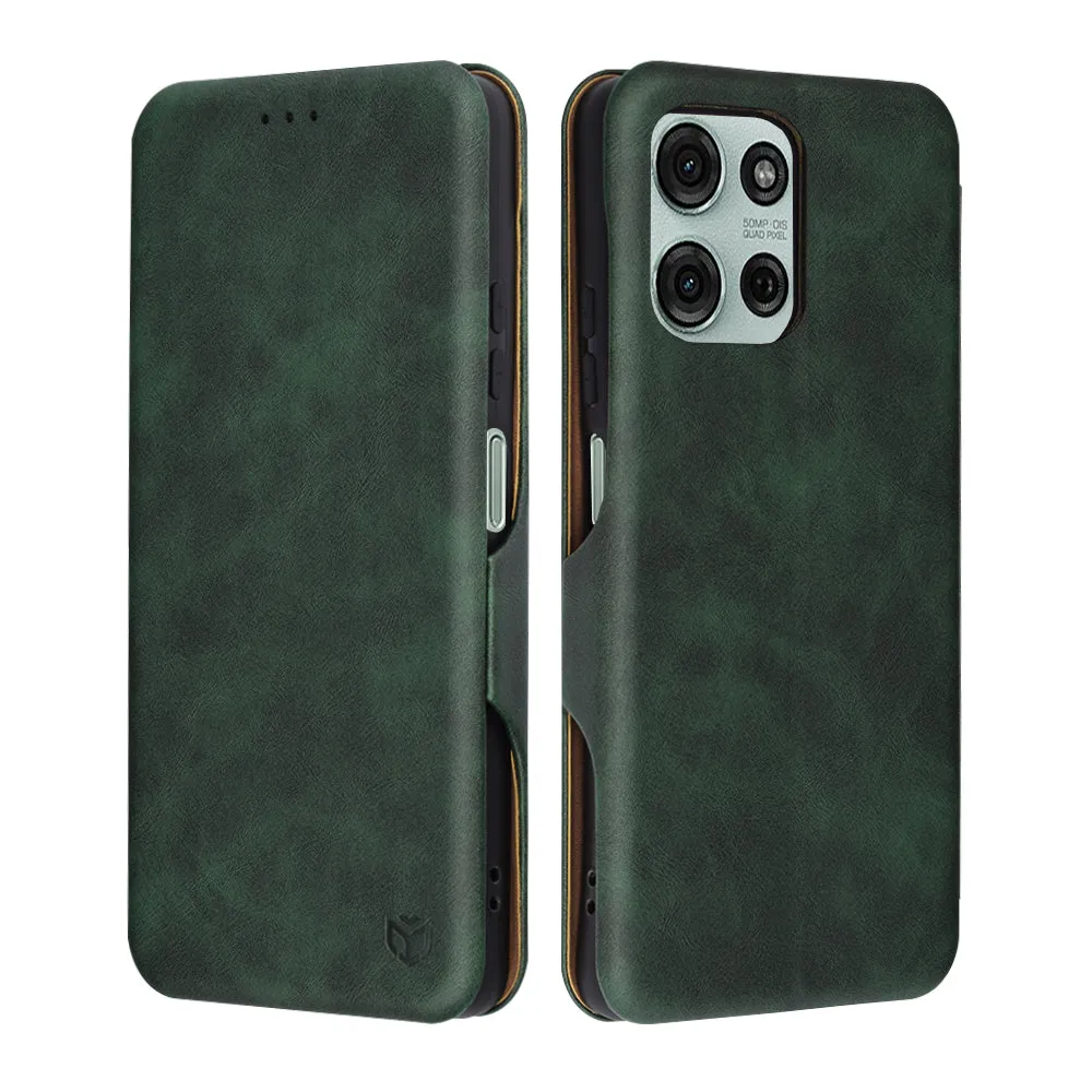 Custodia per Motorola Moto G75, Techsuit, Safe Wallet Plus, Verde - immagine 1