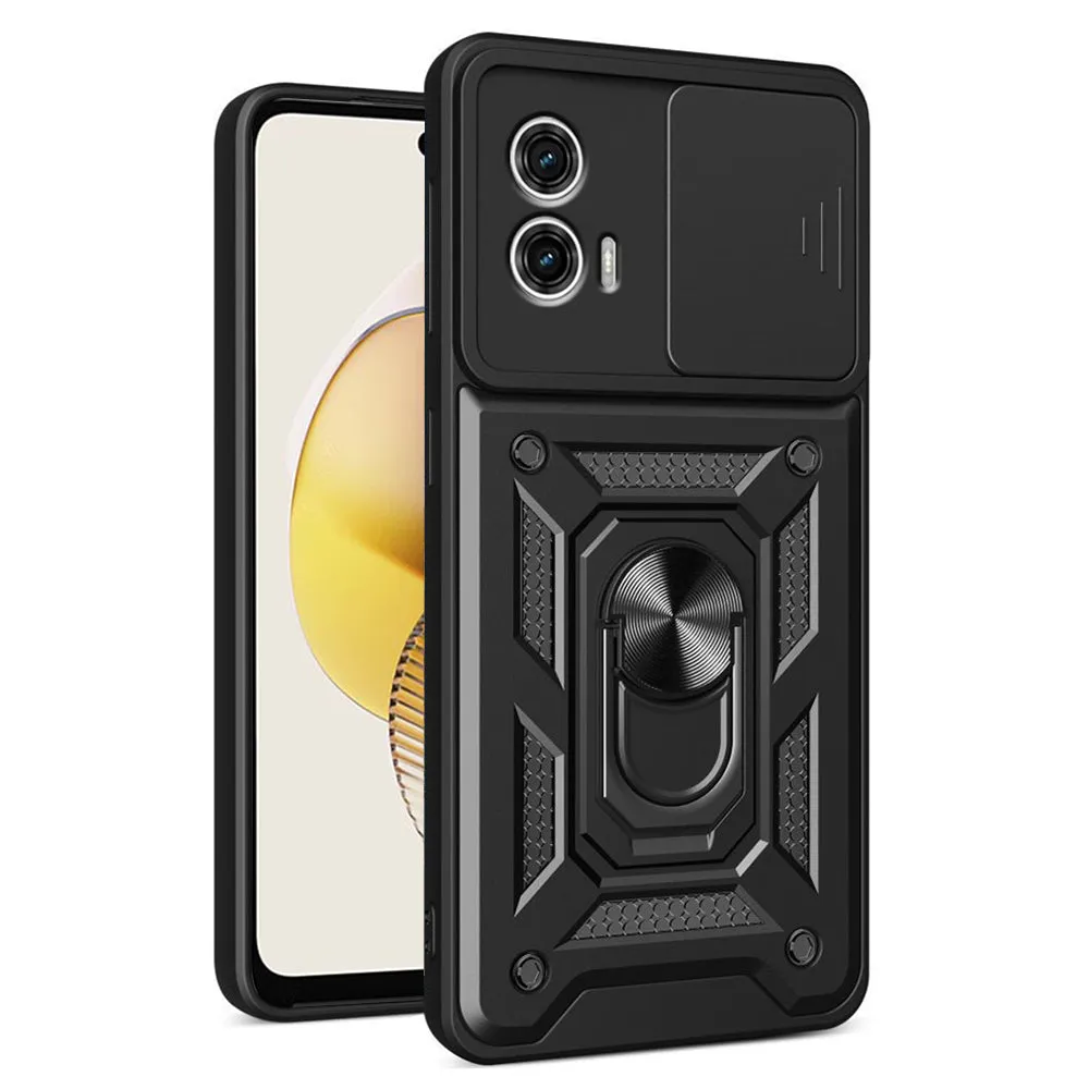 Custodia per Motorola Moto G73, Techsuit, CamShield, Nera - immagine 1