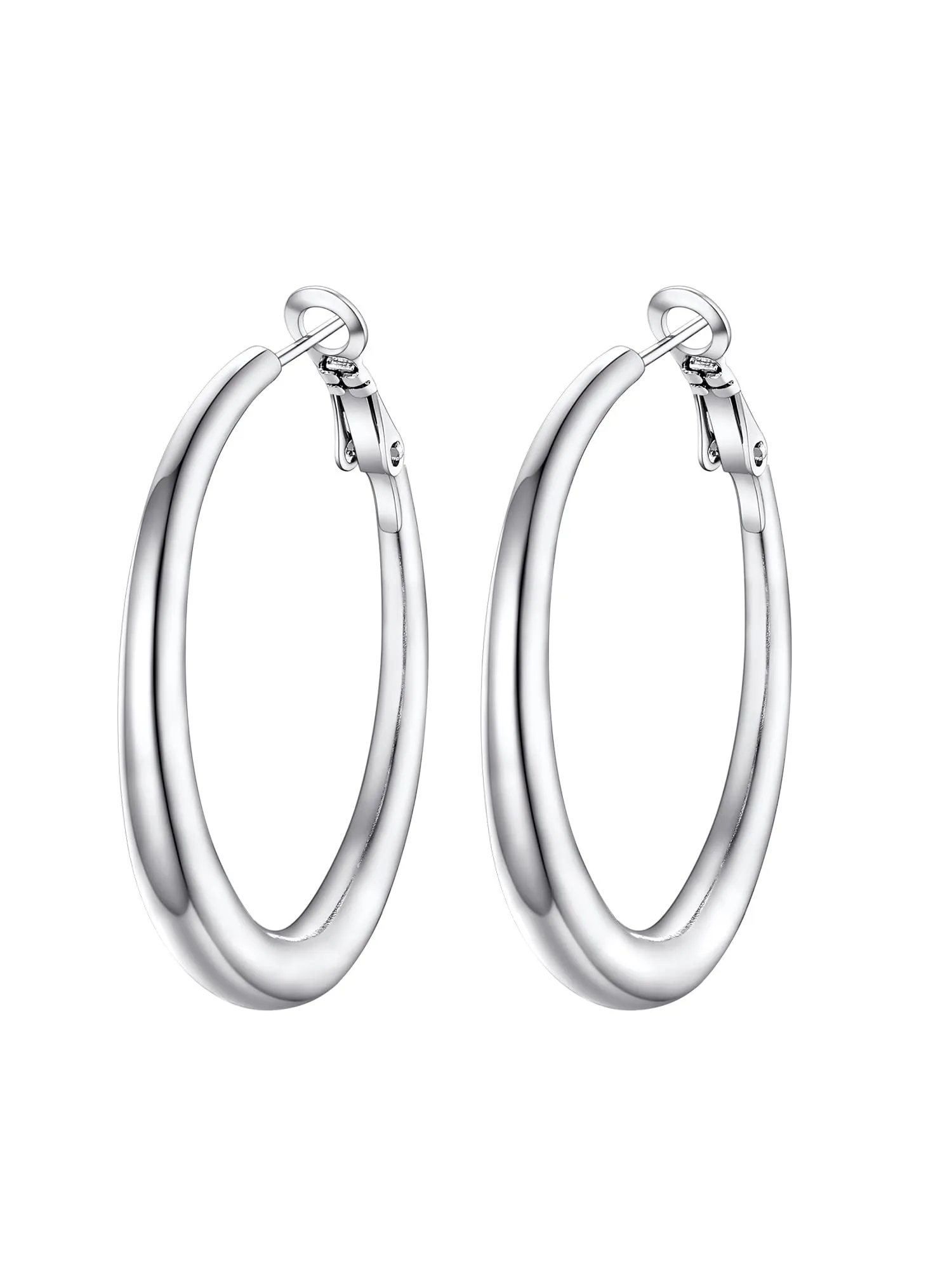 PROSTEEL Orecchini Donna Cerchio Orecchini Cerchio Acciao Inossidabile Orecchini Acciaio Chirurgico 40mm - immagine 1