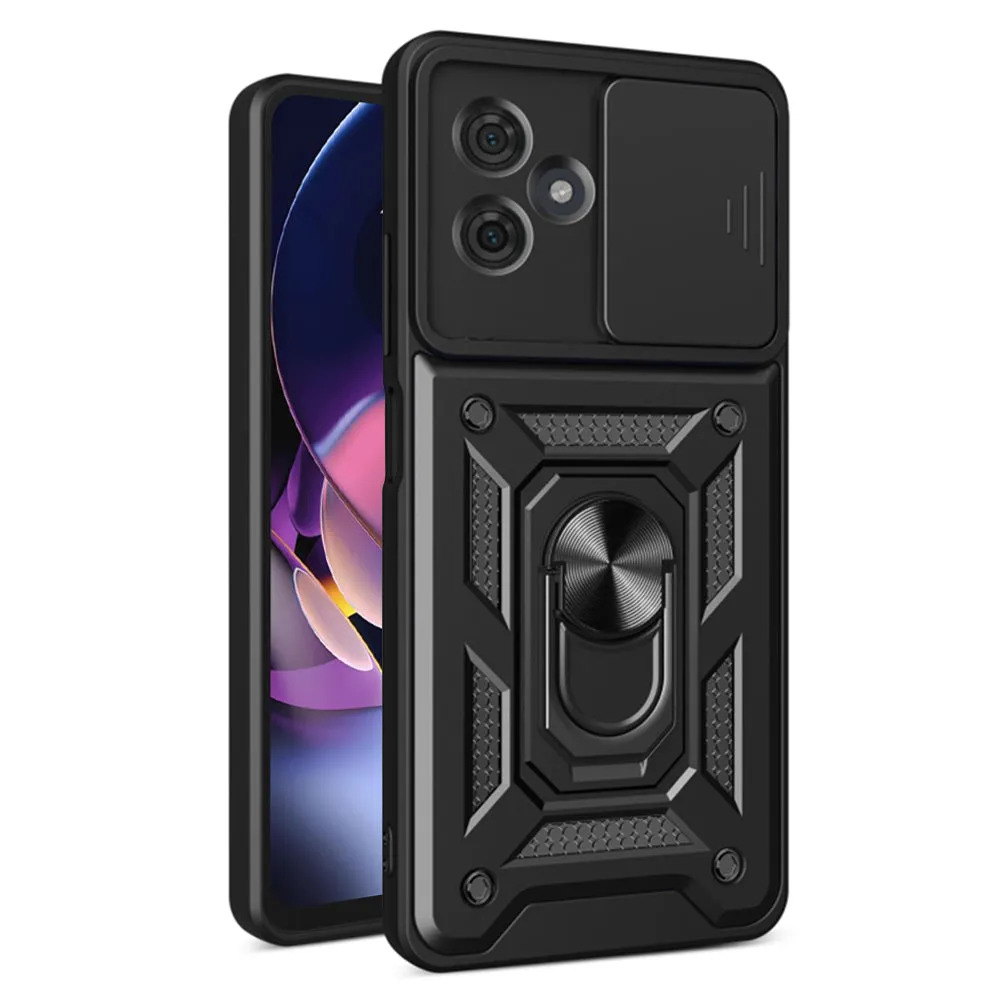 Custodia per Motorola Moto G64 / G54 Power Edition, Techsuit, CamShield, Nera - immagine 1