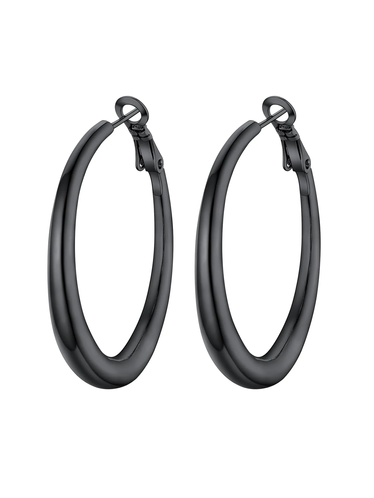 PROSTEEL Orecchini Cerchio Acciaio Chirurgico Inossidabile Spessi 40mm - immagine 1