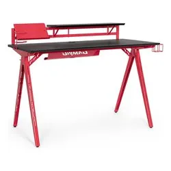 GAMING Scrivania Rosso e Nero (135cm) Mobile KIT - immagine 1