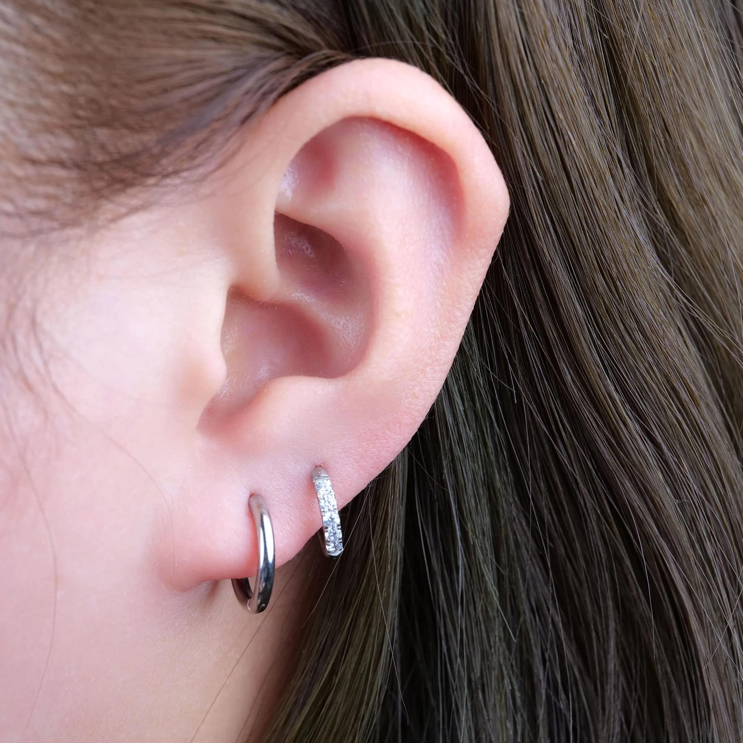 Limerencia Orecchini a Cerchio in Titanio, 8-14 mm Medico Orecchini a Cerchio Piccoli Ipoallergenico Leggeri per Donna Uomo Teen - immagine 7