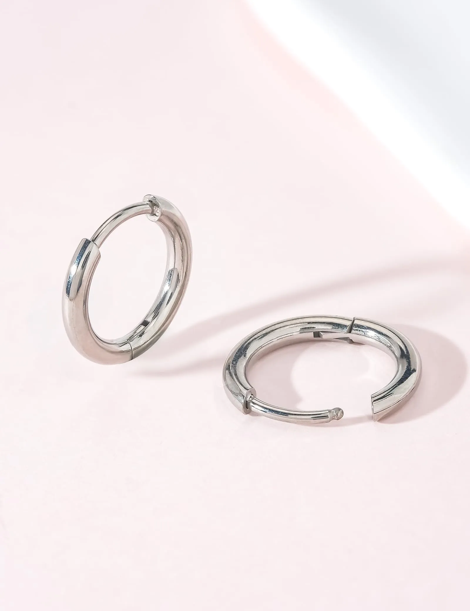 Limerencia Orecchini a Cerchio in Titanio, 8-14 mm Medico Orecchini a Cerchio Piccoli Ipoallergenico Leggeri per Donna Uomo Teen - immagine 8