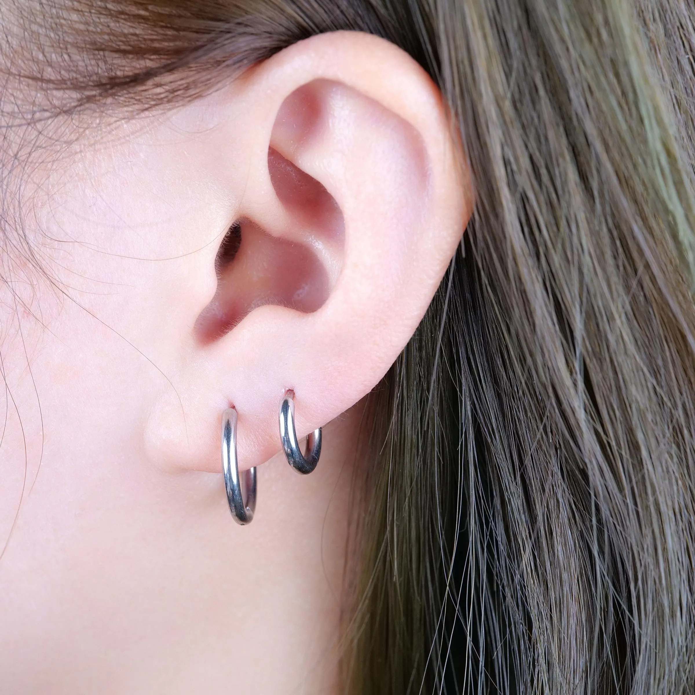 Limerencia Orecchini a Cerchio in Titanio, 8-14 mm Medico Orecchini a Cerchio Piccoli Ipoallergenico Leggeri per Donna Uomo Teen - immagine 7