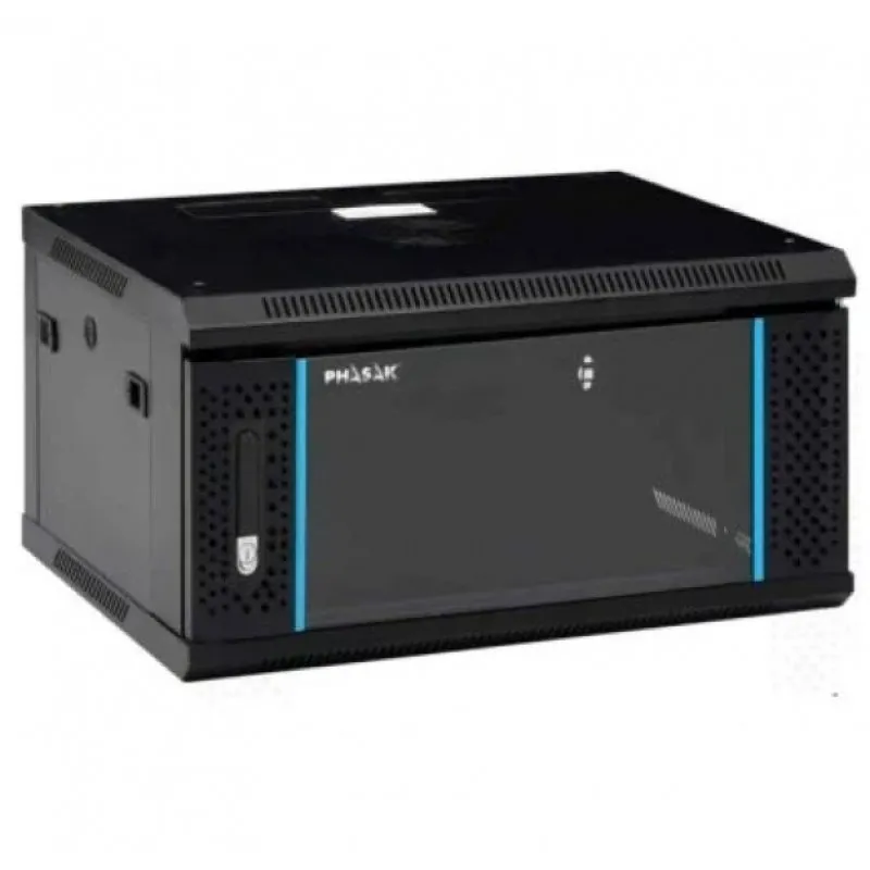 Pensile Phasak 19 6u 600x450mm smontato Nero - immagine 1
