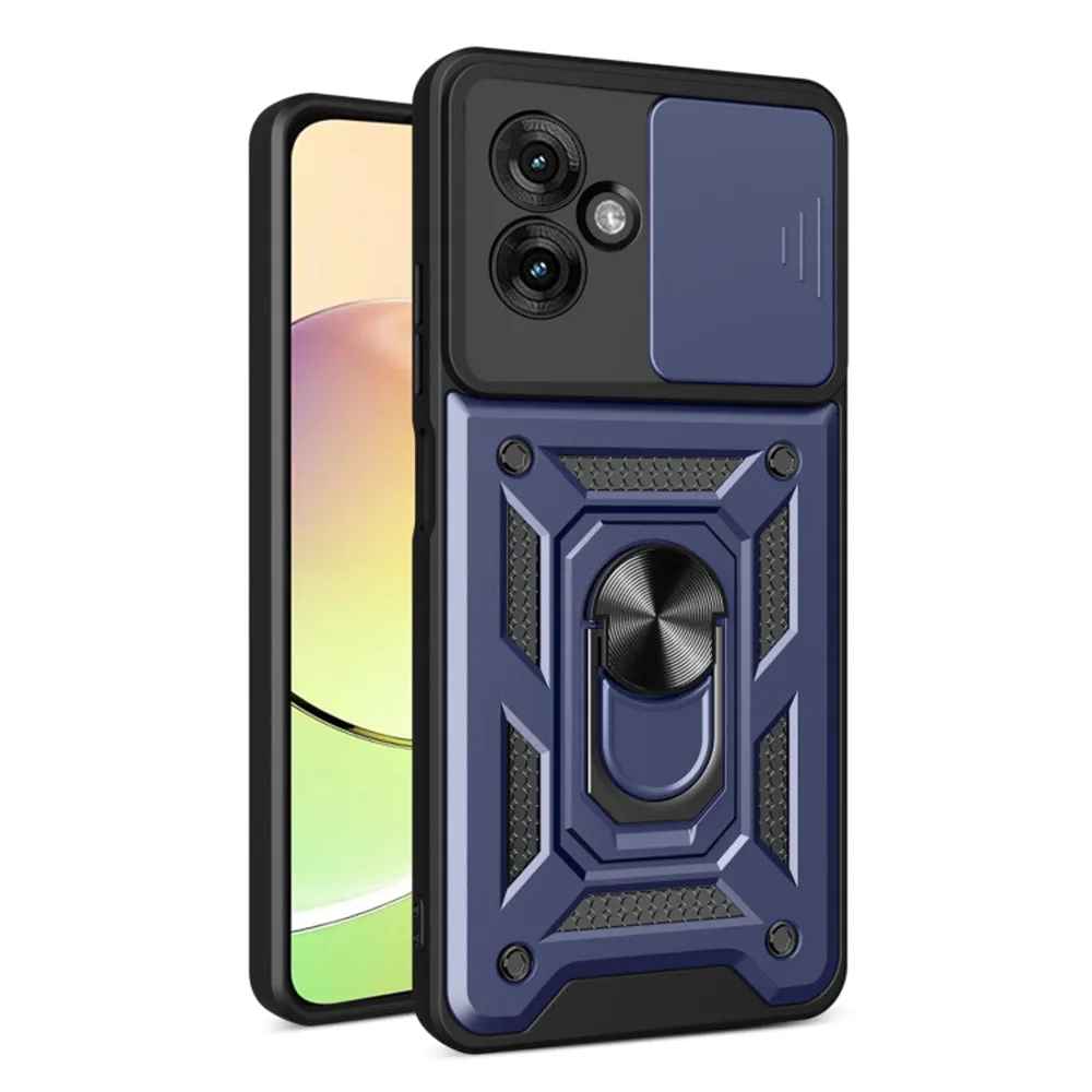 Custodia per Motorola Moto G55, Techsuit, CamShield, Blu - immagine 1