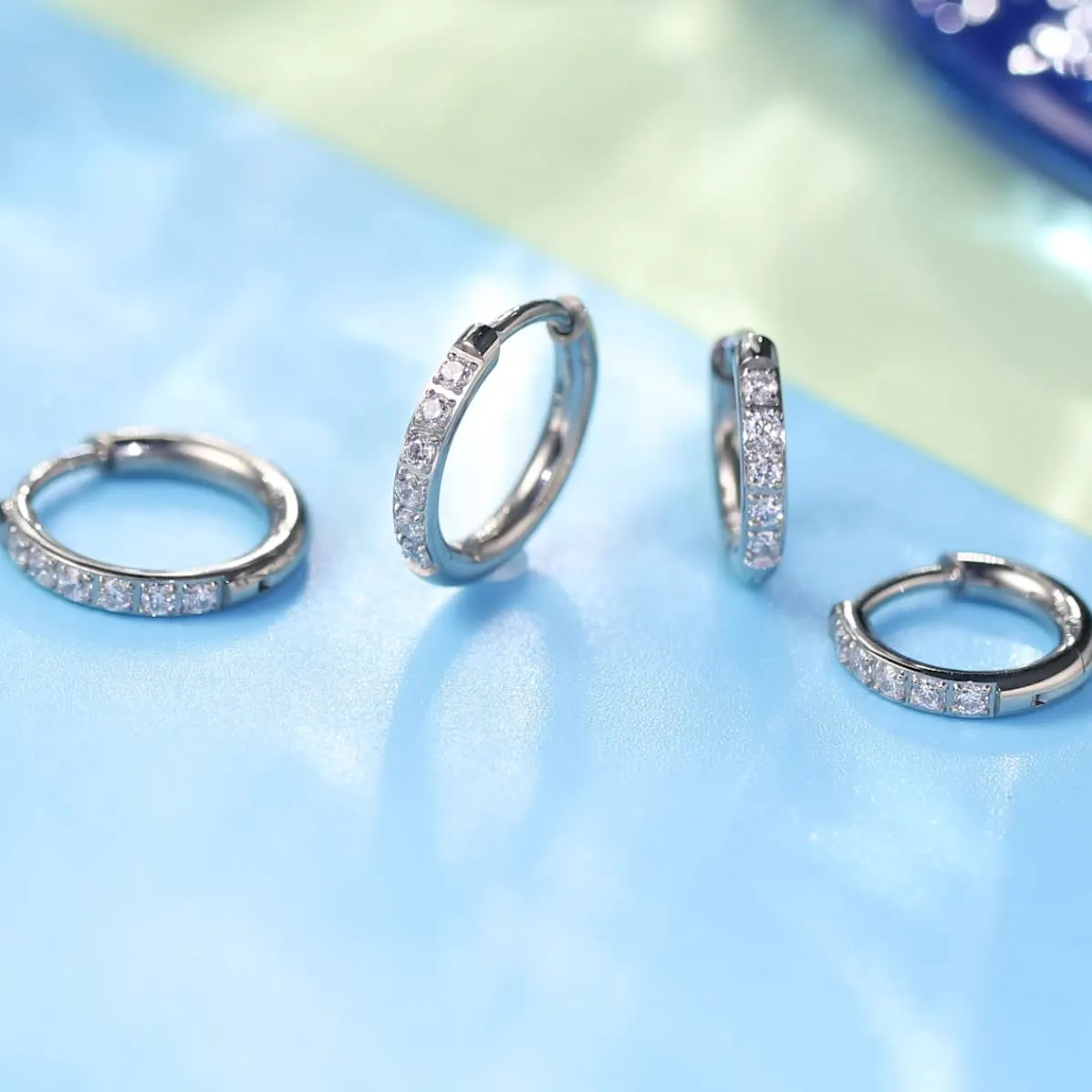 Limerencia Orecchini a Cerchio in Titanio, 8-14 mm Medico Orecchini a Cerchio Piccoli Ipoallergenico Leggeri per Donna Uomo Teen - immagine 7