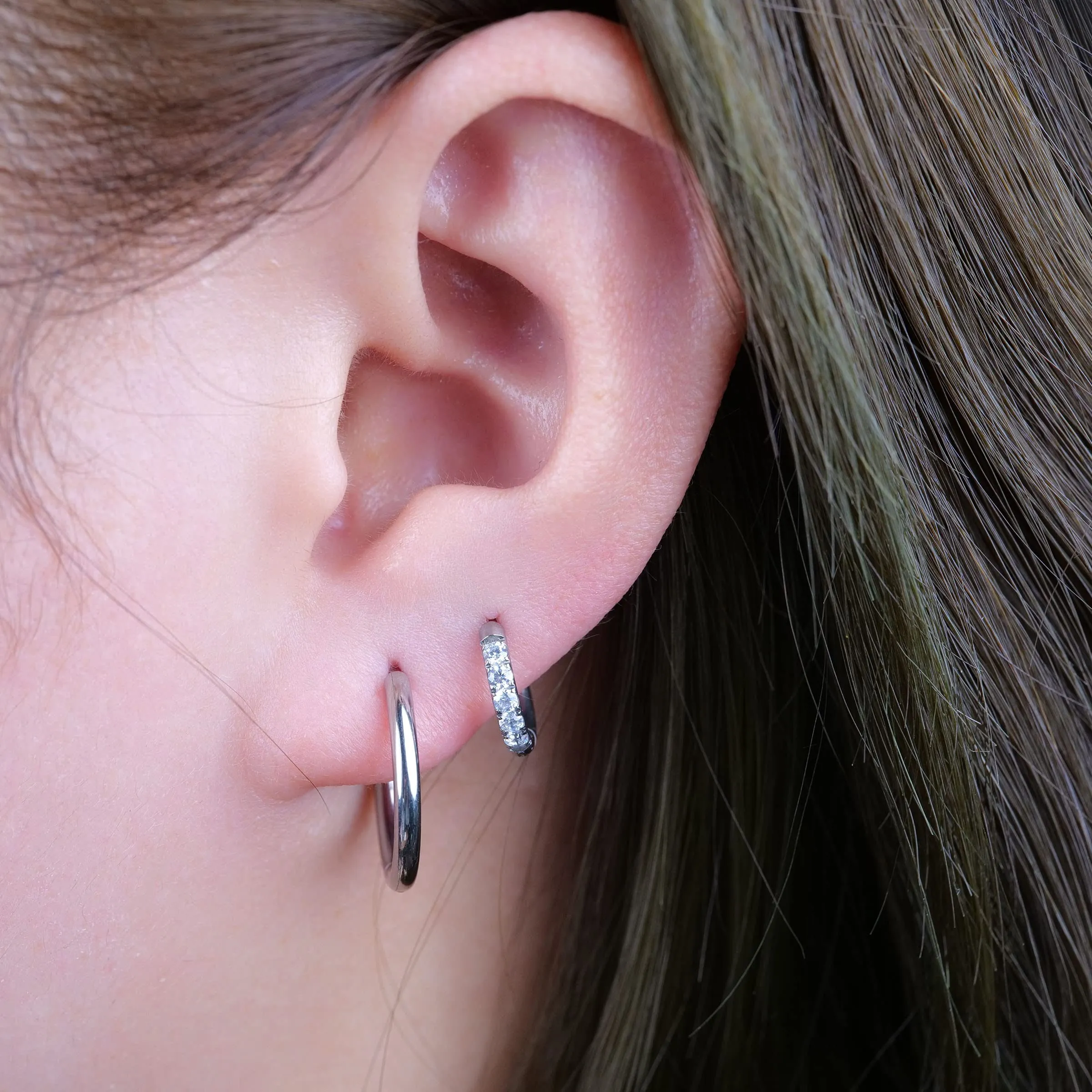 Limerencia Orecchini a Cerchio in Titanio, 8-14 mm Medico Orecchini a Cerchio Piccoli Ipoallergenico Leggeri per Donna Uomo Teen - immagine 7