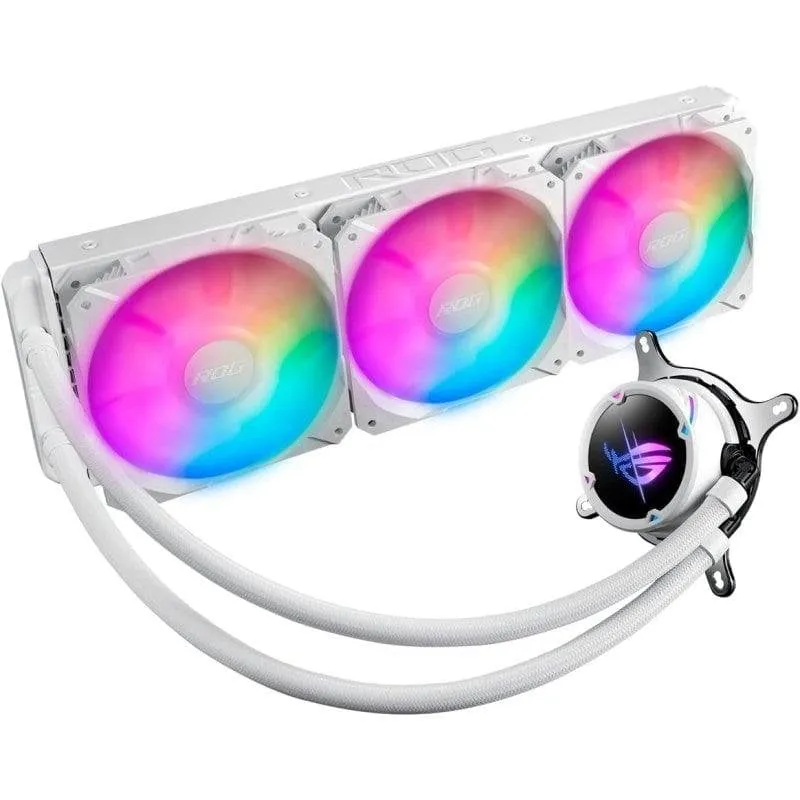 Refrigerazione Liquida ASUS ROG Strix LC II 360 ARGB 360mm 3 Ventole Bianco - immagine 1
