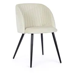 QUEEN Sedia Velvet bianco - immagine 1