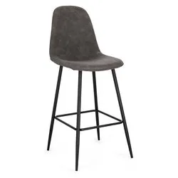 NEW IRELIA Sgabello Nero e Grigio scuro - immagine 1