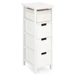 LEONIE Cassettiera 4 Cassetti Bianco (25cm) - immagine 1